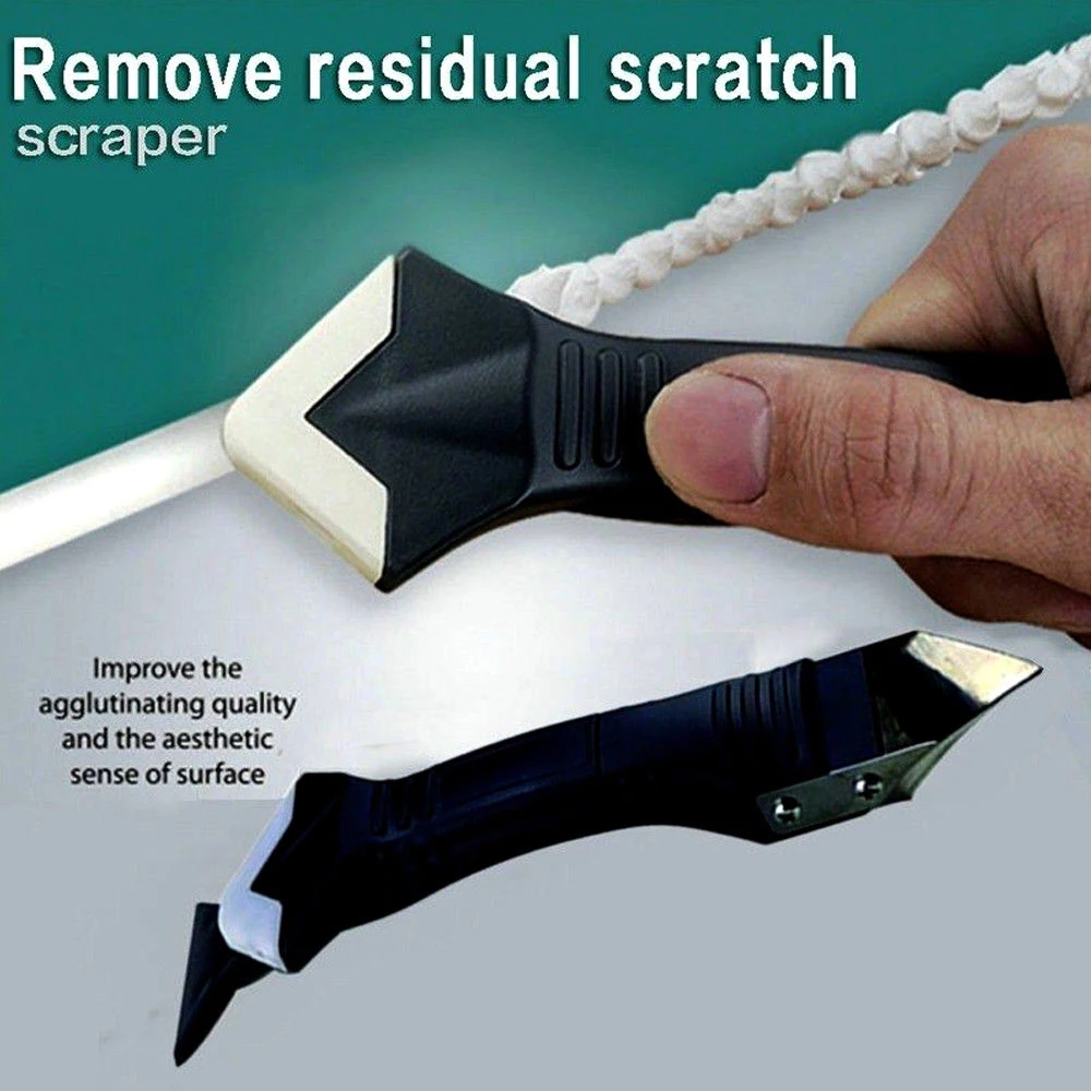 3 in 1 Squeegees Set Silicone Sealant Remover Tool Kit Useful Door Window Cleaning Tools Scraper Caulking Mould Removal