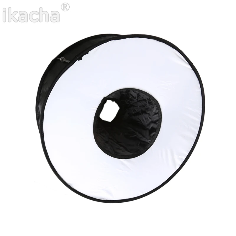 45cm Foldable Ring Speedlite Flash Diffuser Macro Shoot Round Softbox for Canon Nikon Sony Pentax Godox Speedlight