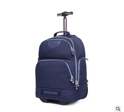 Double Use Travel Boarding bag on wheels trolley travel cabin luggage suitcase nylon wheeled travel backpack bag Travel Duffle