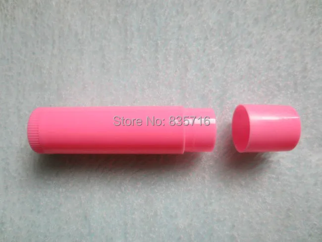 Free Shipping 100pc/lot DIY Solid Pink Lip Balm Tube,Cosmetic Lipstick Tube,Plastic Cosmetic lip Tube Packaging HZ06