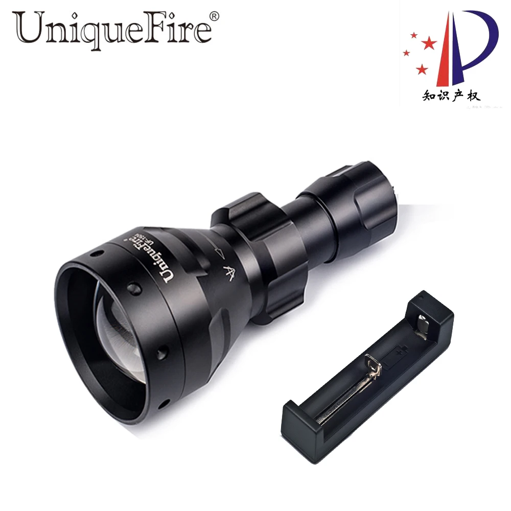 

UniqueFire 26650 Flashlight UF-1504 XP-E Zoomable 3 Modes High Quality Military Tactical Torch+Charger