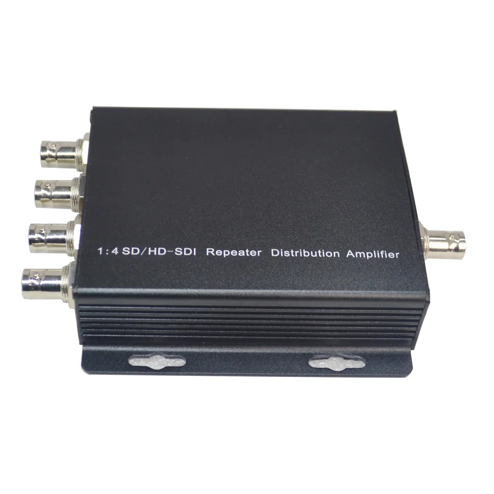 Premium HD-SDI signal amplifier SDI repeater 1x4, Support SD/HD/3G-SDI Video Splitter Extender Adapter Distribution up to 400M