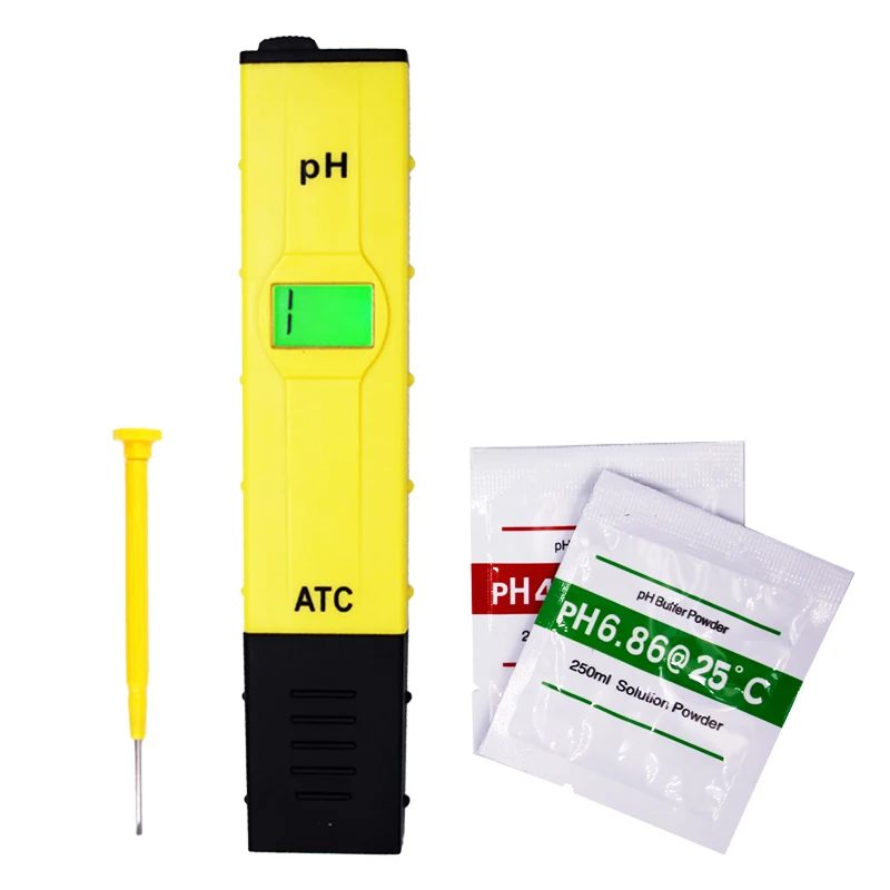 PH Meter Penguji Kualitas Air 0.01 PH Rentang Pengukuran Presisi Tinggi 0.00-14.00 dengan Bubuk Penyangga untuk Kolam Akuarium Hidroponik