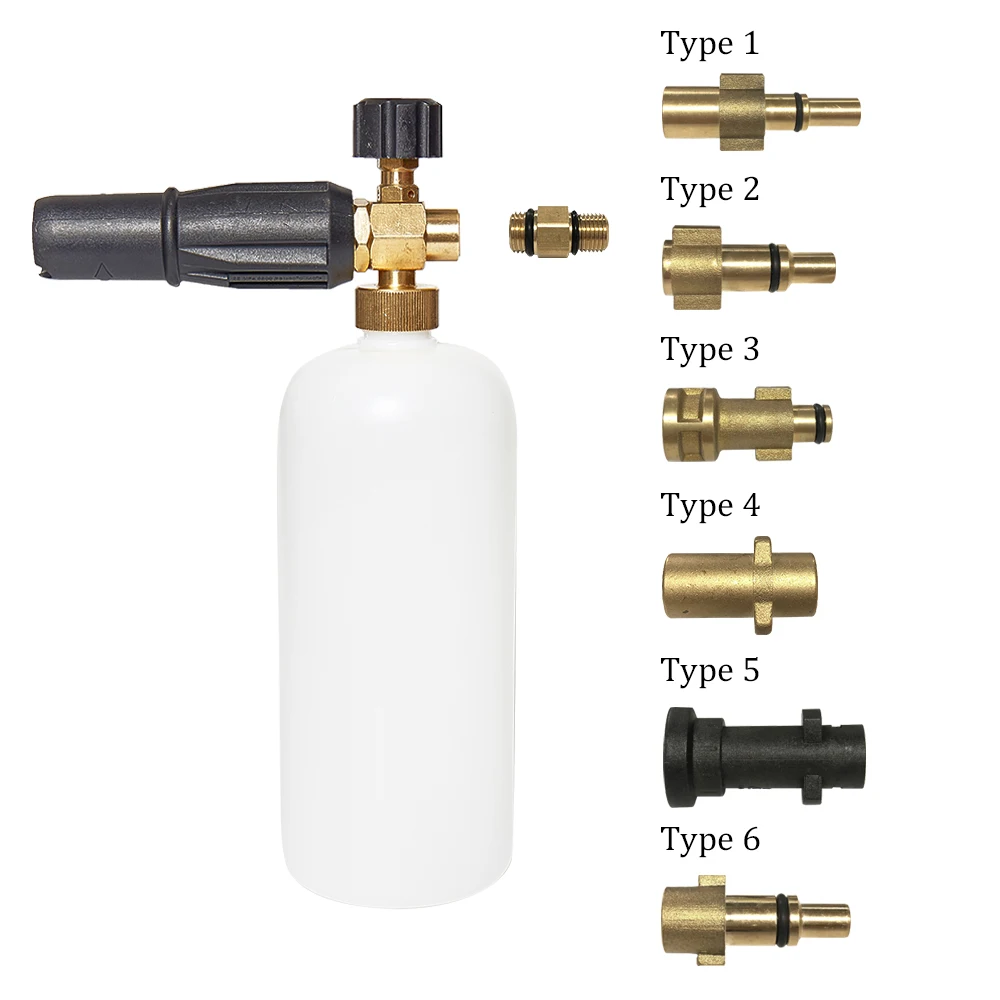 

Пенная насадка для автомойки, пенораспылитель для Karcher, Bosch, Lavor, Black Decker, высокого давления