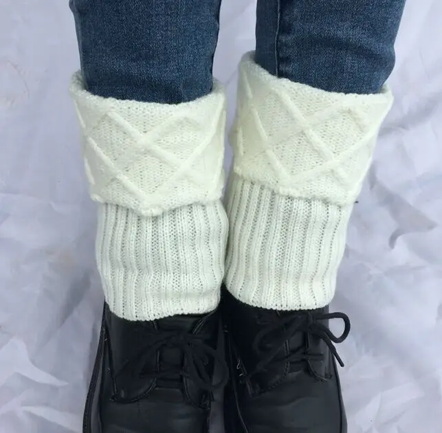 new plaid Knit Boot Cuff knit boot topper faux legwarmers sock tops leg warmers boot warmers 8colors 24 pairs/lot #3883