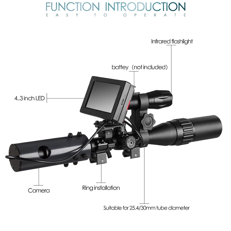 Tactical 850nm podczerwieni cyfrowy LED IR noktowizor urządzenie noktowizor Sight kamery zewnętrzne wodoodporna pułapka przyrody