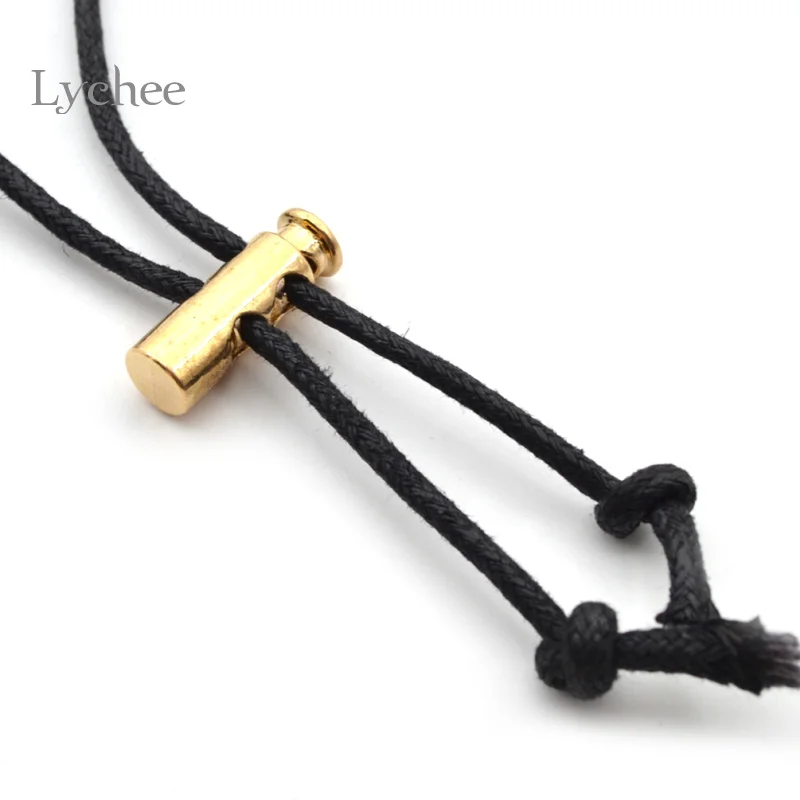 Lychee Life 10 Pieces Vintage Metal Color Stopper DIY Apparel Sewing Accessories Metal Clamp Stopper Cord Lock Toggle