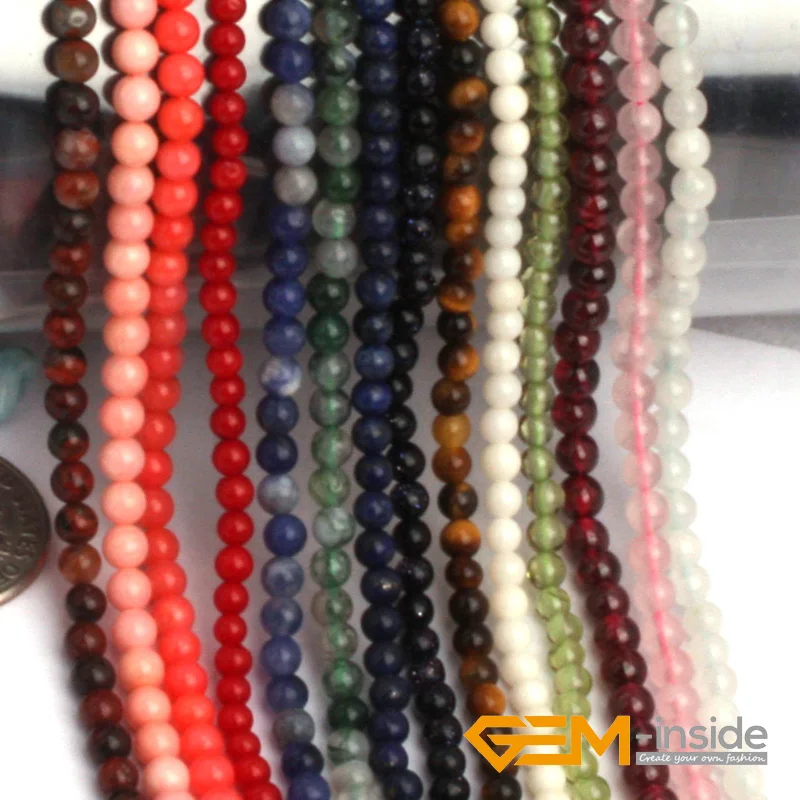 3mm Round Stone Small Tiny Beads For Jewelry Making 15 \