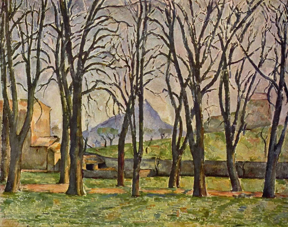 Handmade Oil Painting Reproduction on linen canvas,chestnut-trees BY paul Cezanne ,Free Shipping ,TOP quality