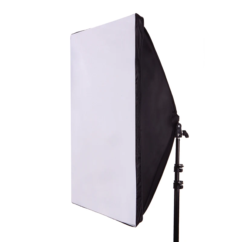 Photography Lighting 2m Light Tripod stand + Photo Studio Soft box +50W Dimmable LED lamp Bulb For Camera Phone Video Shooting