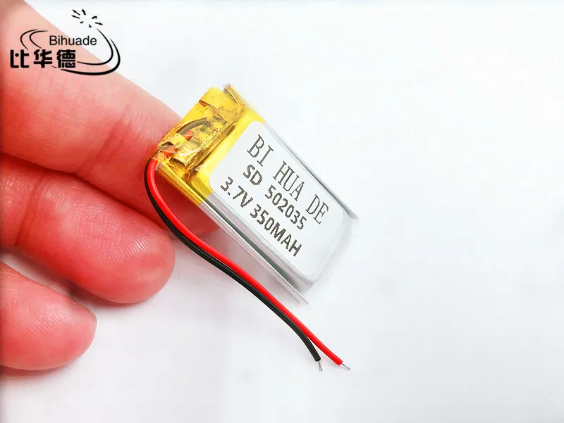 Li-Po Supply polymer lithium battery 502035 3.7V 052035 350MAH MP3 MP4 MP5 battery bluetooth headset battery