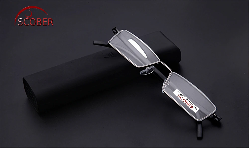 UP Half-Rim Four Colors Red Black  Brown Men Women Reading Glasses Ultra Light Alloy Tr90 +0.5 +0.75 +1 To +6