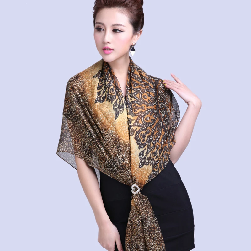 

Female peacock blue Silk Scarf Shawl Fashion Mulberry Silk Large Square Silk Scarves All-Match Women Silk Muffler 135*135cm