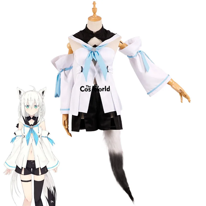 Virtual VTuber Youtuber Hololive Shirakami Fubuki Animal Fox Outfits Anime Cosplay Costumes