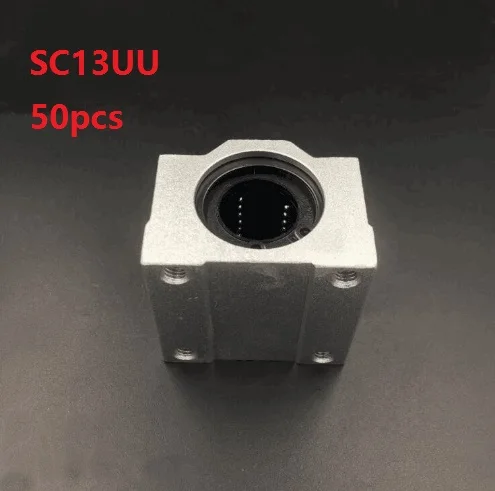 

50pcs/lot SC13UU SCS13UU 13mm linear case unit linear block bearing blocks for CNC router 3D printer parts