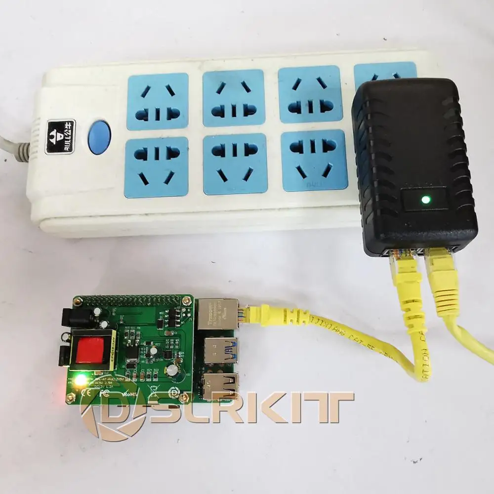 DSLRKIT 5V 12V PoE HAT Raspberry Pi 4 4B 3B+ 3B Plus 3.5in Hard Disk Drive LED 26Watt