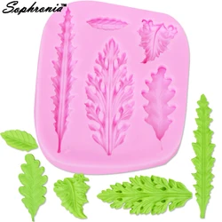 1pcs Seaweed Leaves Silicone Molds for Chocolate Gumpaste Surgarcraft Icing Handmade Tool Epoxy Fondant Chocolate Moulds M311