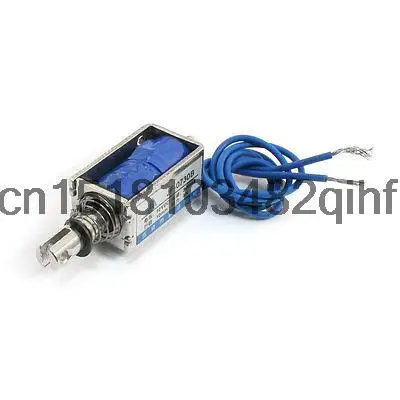 DC 24V 6.5mm 5N Open Frame Push Pull Type Electromagnet Solenoid JF-0730B