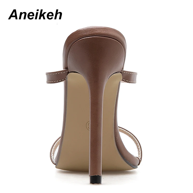 Aneikeh 2024 Women Sandals Stiletto High Heel Shoes Strap Ankle Wrap OL Sexy Pumps Party Dress Dropshipping Shoes Size 35-40