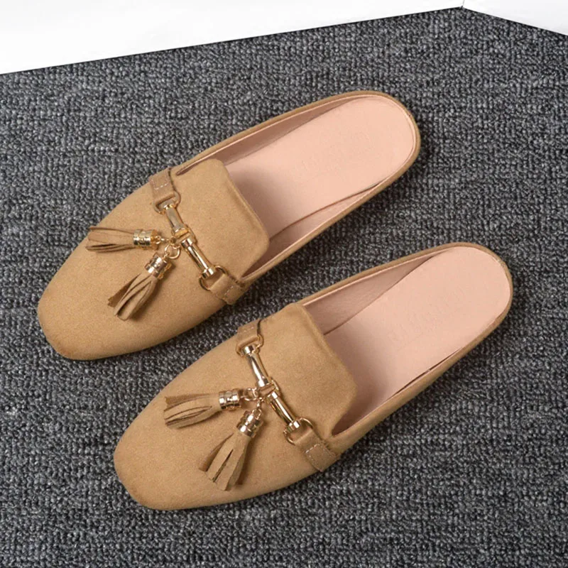 size 34-44 pregnant shoes chains tassel mules woman fringe pendant babouche korean style mules shoes summer outdoor slippers