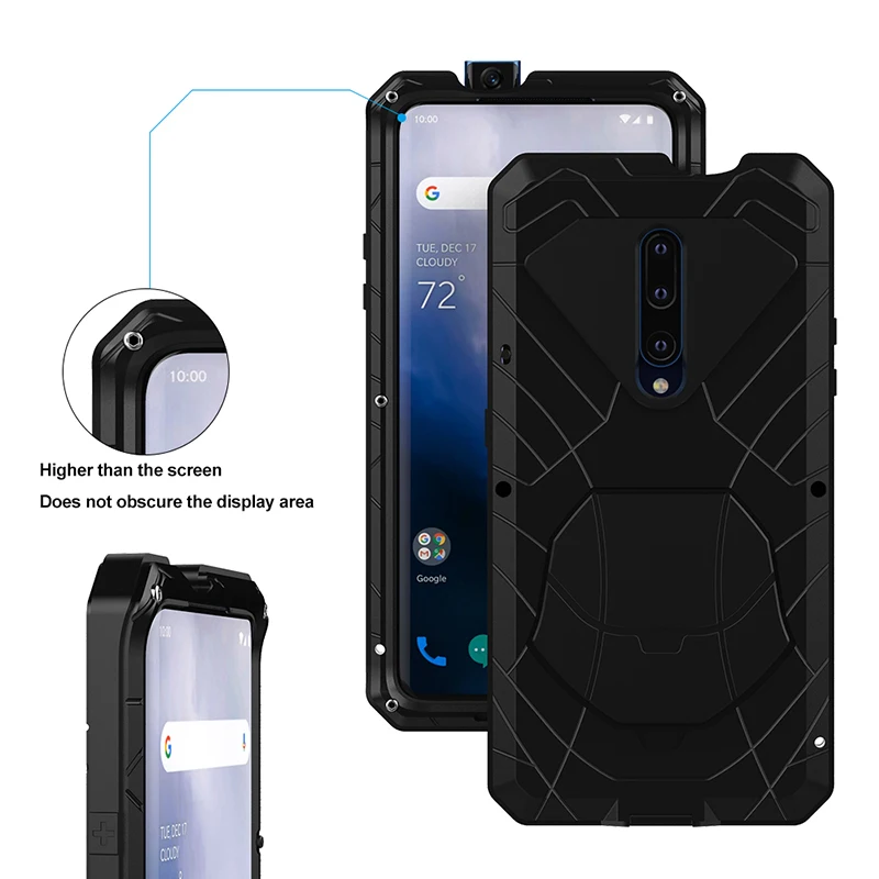 Imagem -05 - para Oneplus7 7pro Case de Telefone Heavy Duty Armadura de Proteção Tampa de Metal Anti-queda de Alumínio Case para Oneplus 7t 7t Pro