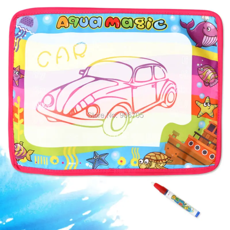 29x19CM Water Drawing Mat With Magic Pen Doodle Painting Picture Water Drawing Play Mat Doodle aqua magnetic drawing board toys