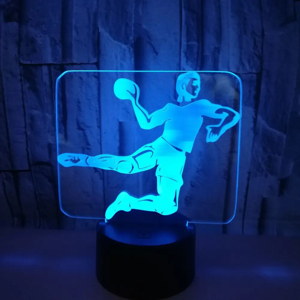 Multicolored Handball 3d Lamp Acrylic Vision Stereo Touch Usb Table led Lamp Novelty Children's room decoration 3D night light