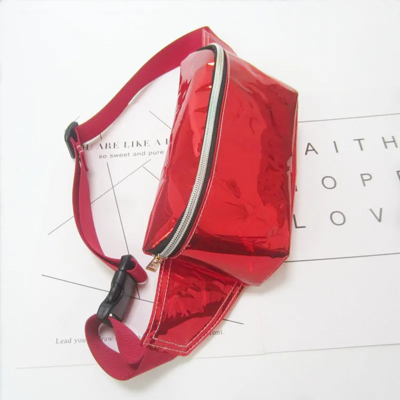 Laser Purse Translucent Reflective Chest Waist Bag Women Belt Bag Waist Leg Bag Waist Pack Fanny Pack For Women Wallet Pochete