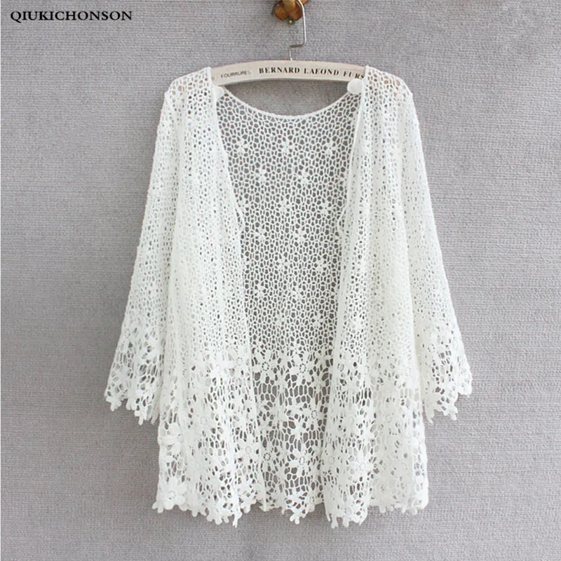 Japanese style mori girl lace cardigan women 2020 fashion floral hollow-out crochet lace tops women summer cardigan renda