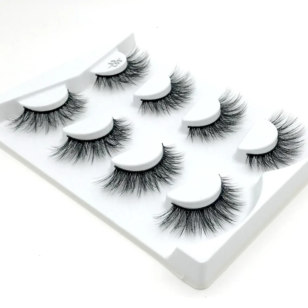 4 Pairs Natural False Eyelashes Fake Lashes Long Makeup 3d Mink Lashes Eyelash Extension Mink Eyelashes For Beauty