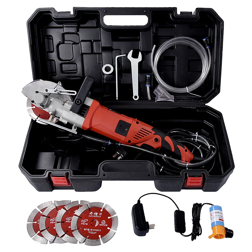 Máquina ranuradora eléctrica de Z1E-TB-125A, cortadora de ranuras de pared de hormigón con hoja de sierra de 121mm y 125mm, 220V y 1900W