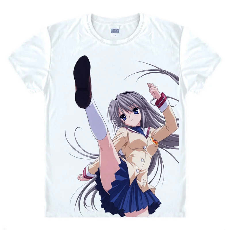 Coolprint Clannad After Story T Shirt Kuranado Nagisa Furukawa Men Casual TShirt Premium T-Shirt Printed Short Sleeve Shirts