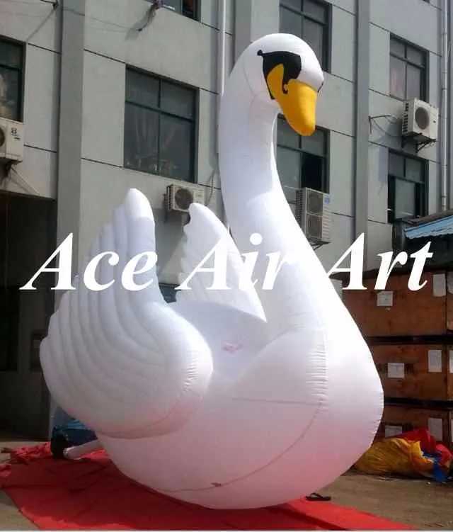 Custom Giant 4mH Inflatable Swan Model for Advertising in Party Event