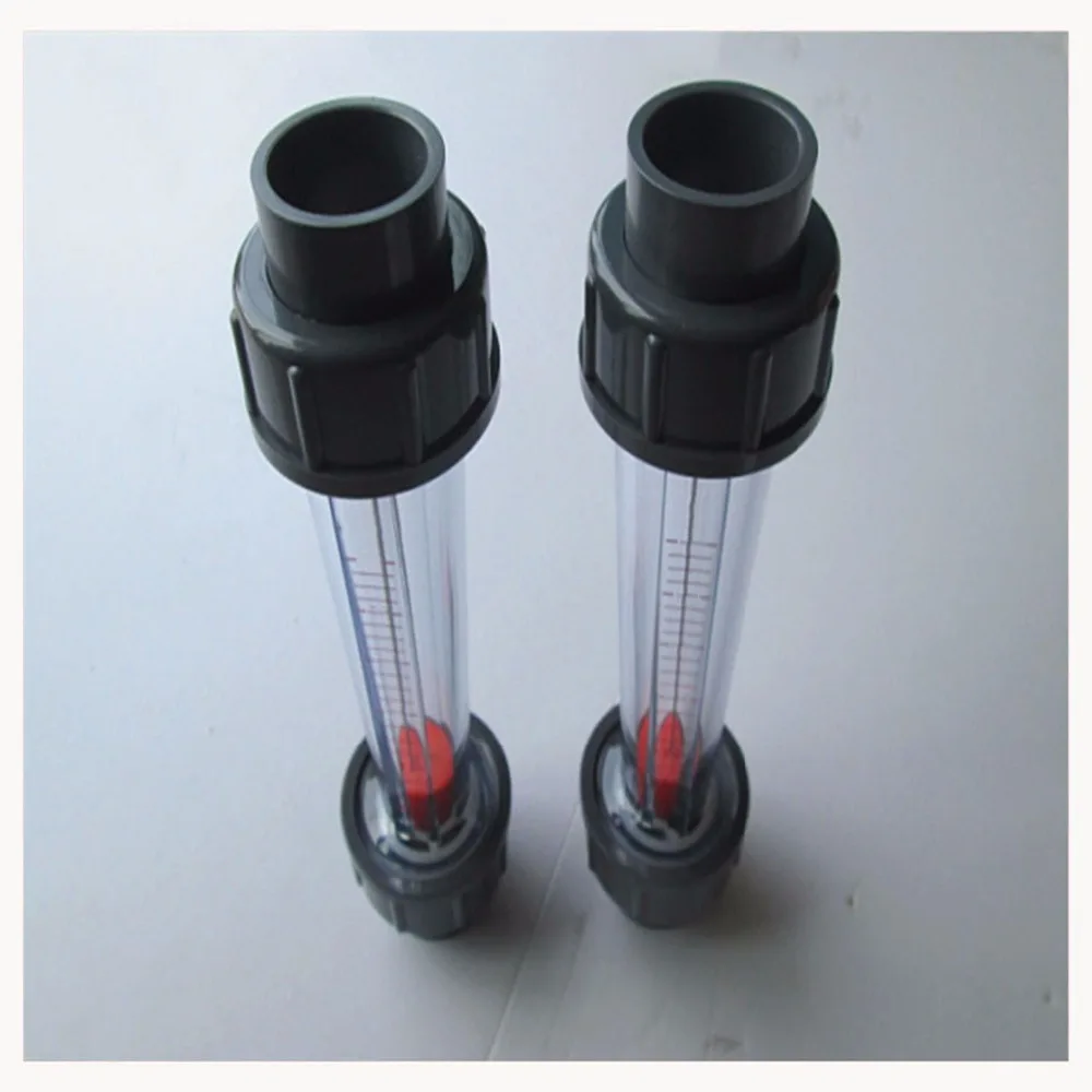 

LZS-15 (25-250 L/H Long tube) Plastic pipe type rotor float liquid water meter Tools Measurement Instruments FlowMeters LZS15