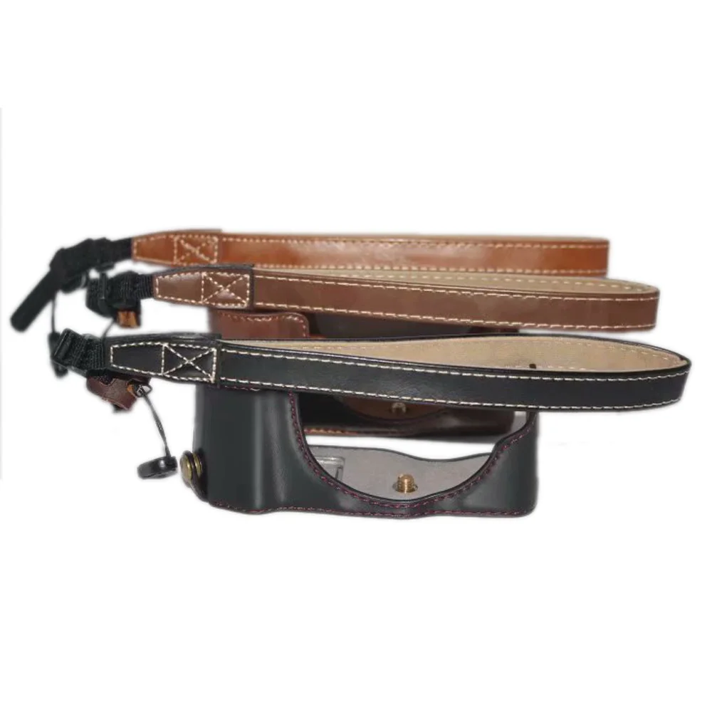 Bolso clásico de cuero PU para cámara, conjunto de media funda para Panasonic Lumix DMC-GX80 GX80 GX85, DMC-GX85