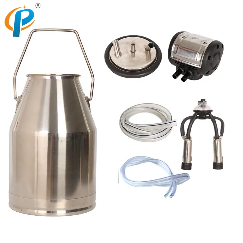 

With Stainless Steel 201 Material Milk Bucket Portable Cow Pail Cow Milking Machine Group by Hand