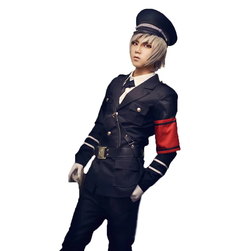 Disfraz de gusano militar negro, conjunto completo con sombrero y guantes, hecho a medida para Halloween y Navidad