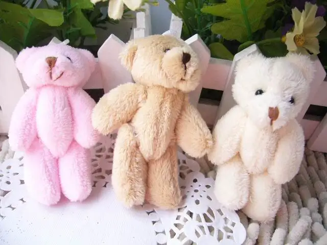 Joint bear 8cm Plush toy dolls doll cloth doll small accessories prize gift