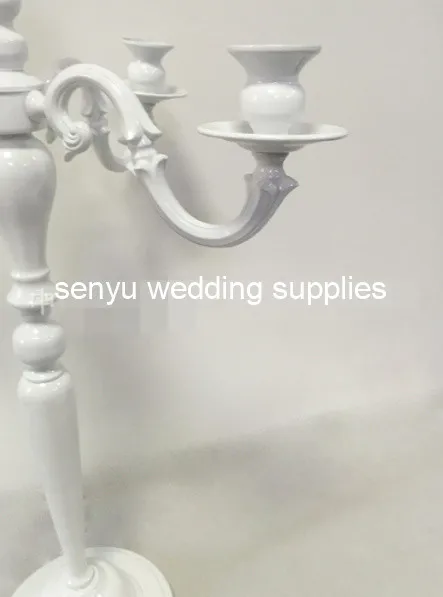 New style  wedding factory direct metal white 5 arm candelabra for event or wedding  senyu0352