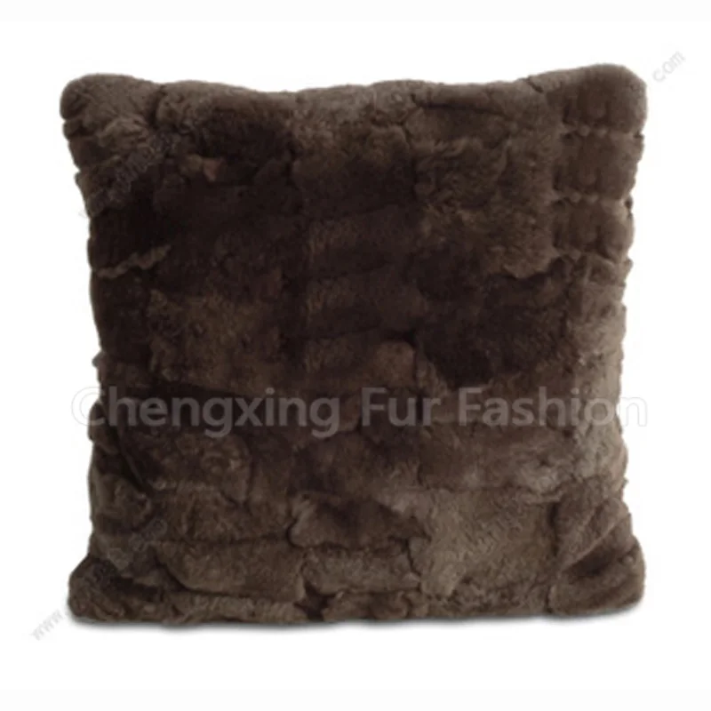 Rex Rabbit Fur Patchwork Sofa Cushion Covers, CX-D-22, 40x40cm