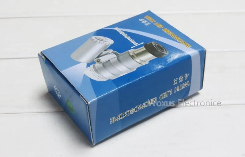 Mini Pocket 45X กล้องจุลทรรศน์แว่นขยาย Handheld Jeweler Loupe พร้อมกระเป๋าหนัง Faux