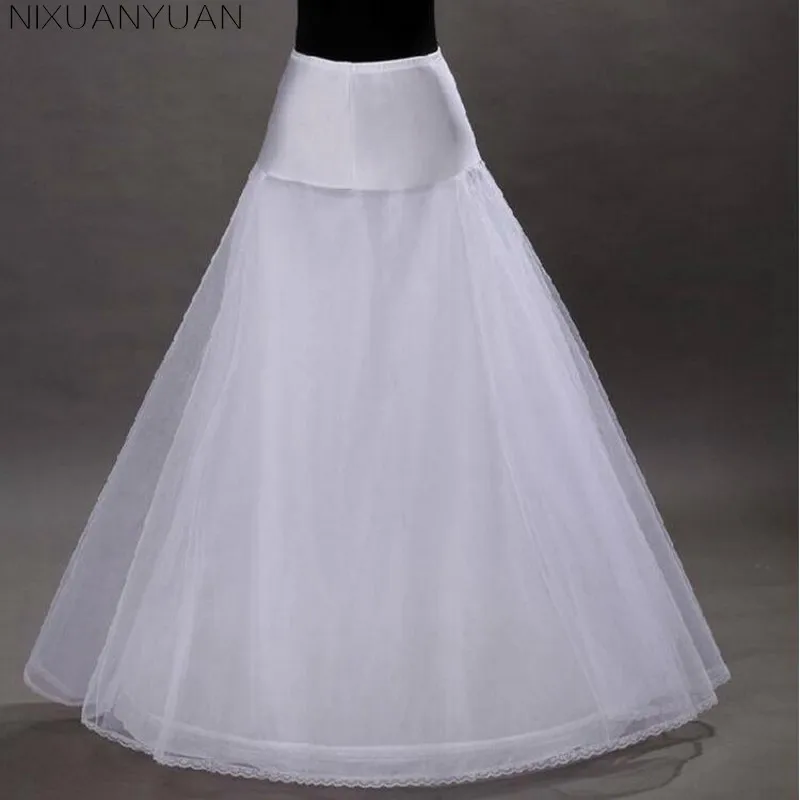 Een Lijn Tulle Petticoat Wit Wedding Bridal Petticoat Onderrok Hoepelrokken voor Trouwjurk jupon Bruiloft Accessoires