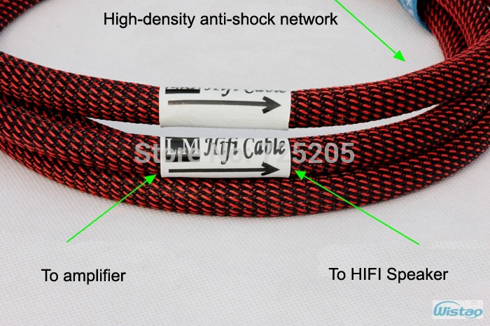IWISTAO – câble de haut-parleur HIFI d'origine japonaise, fil de haut-parleur Canare 4S12F américain Budweiser en cuivre plaqué or, 2 fiches bananes de 1 à 2M