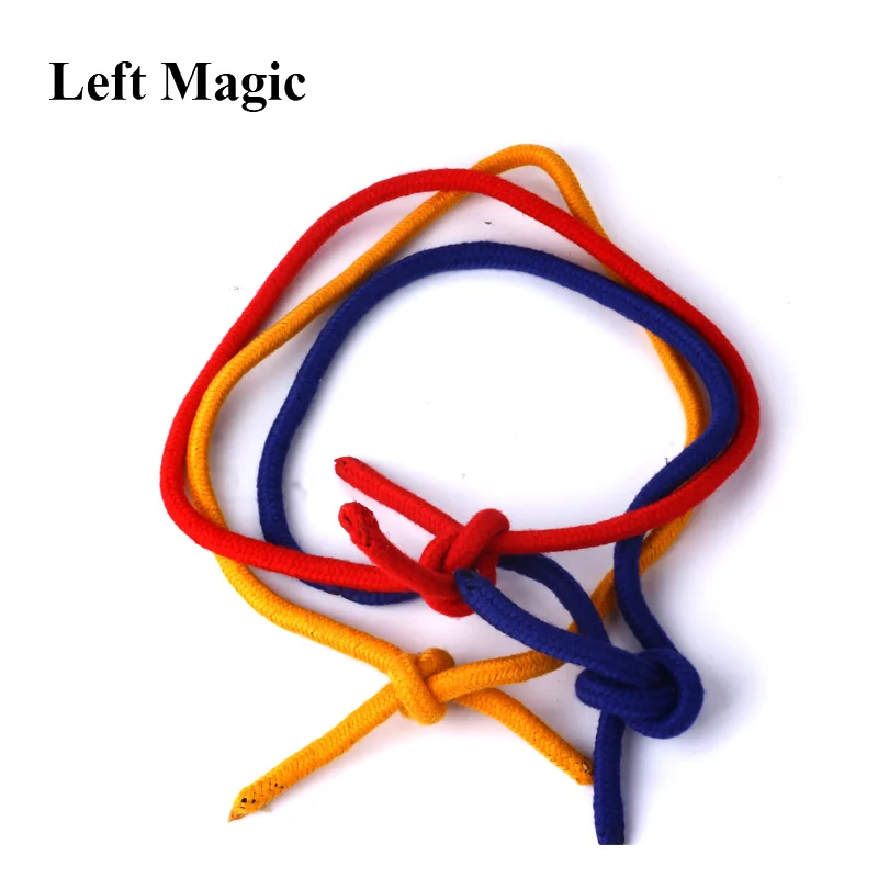 Three Strings Linking Ropes Magic Tricks Red Yellow Blue Magic Rope Close-Up Street Magic Props Illusions Gimmick Accessories