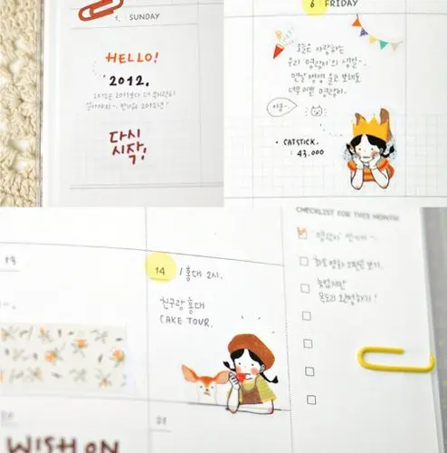 6 Sheets Sweet Girls Decorative Adhesive Sticker Tape / Kids Craft Scrapbooking Sticker Set for Diary, Album