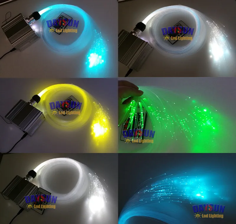 2019 NEW RGBW LED Twinkle Star Ceiling Light Kit with RF Remote Control + 150pcs 0.75mm + 20pcs 1mm Fiber + 10pcs Crystals