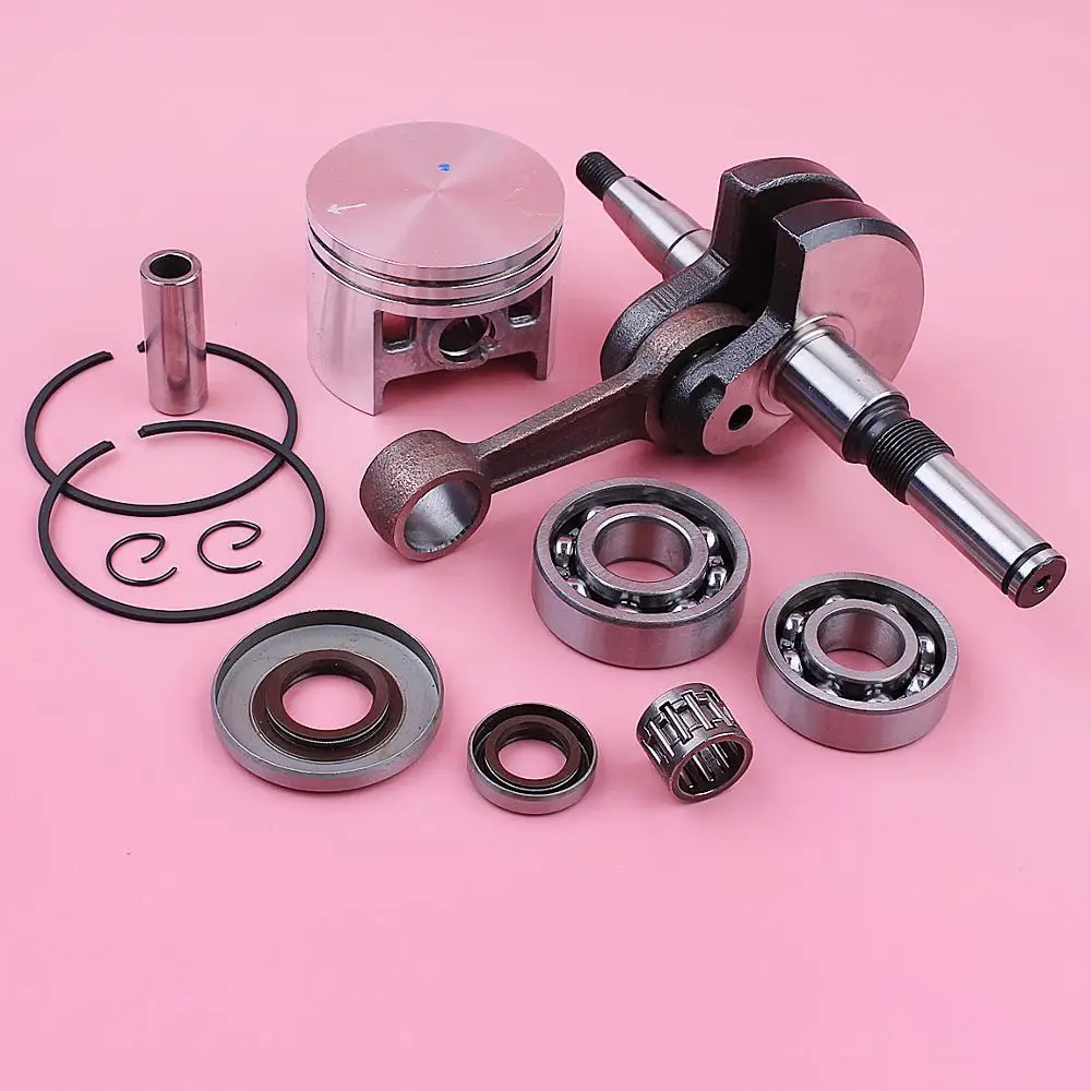 Chainsaw Replacement Part, Crankshaft Crank Shaft Bearing, Oil Seal, 52mm Piston Kit for Stihl MS380 038 Chainsaw, 1119 030 0400