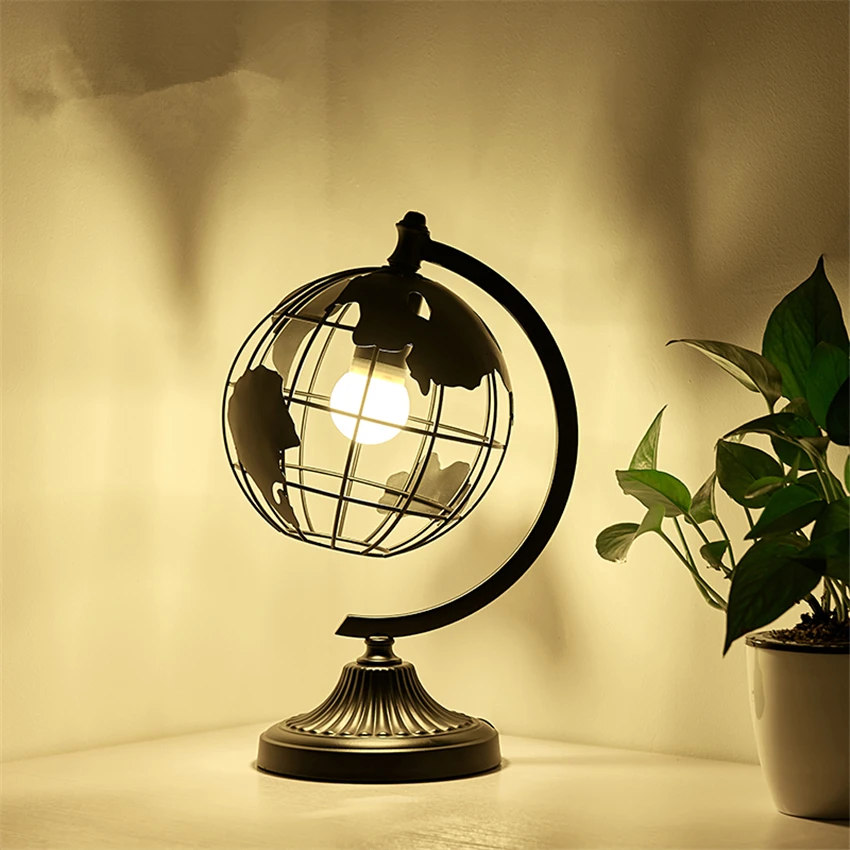Nordic Modern Table Lamps Personality Minimalist Art Livingroom Bedroom Study Black White Globe Bedside Lamps Table Lights #2