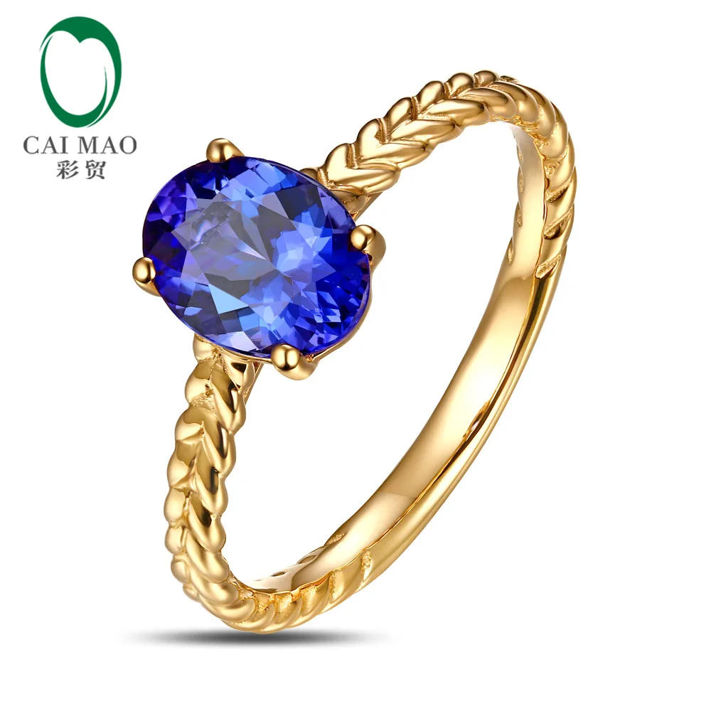 

Caimao Jewelry 1.32ct Oval Cut Violetish Blue Tanzanite Engagement Ring In 14kt Gold Fine Jewelry