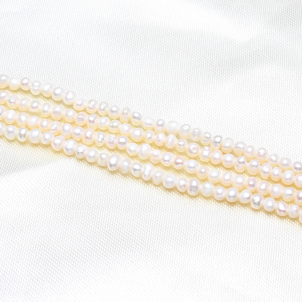 Baroque Cultured Freshwater Pearl Beads, natural, white, 2-3mm, Hole:Approx 1mm, Sold Per Approx 15.5 Inch Strand